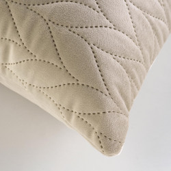 Housse de coussin Daisy taupe 40x40cm velours uni