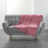 PLAID FLANOU ROSE 125x150CM FLANELLE UNI