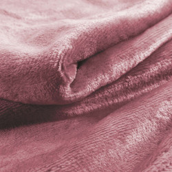 PLAID FLANOU ROSE 125x150CM FLANELLE UNI