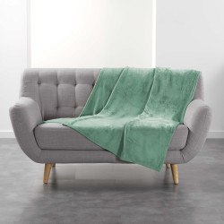 PLAID FLANOU SAUGE 125x150CM FLANELLE UN