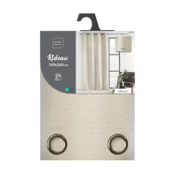 RIDEAU VERRA LIN 140x260CM VELOURS RELIE