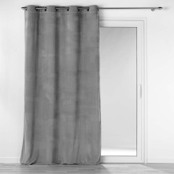 RIDEAU CASUAL GRIS 140x260CM VELOURS COT