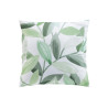 Coussin Éléonore 45x45cm - Blanc imprimé tropical vert