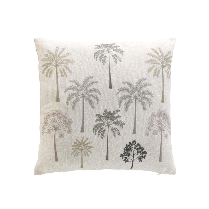 Coussin Palmea Vert 45x45cm - Imprimé Palmiers Naturel et Vert Coussin Palmea Vert 45x45cm - Imprimé Palmiers Naturel et Vert