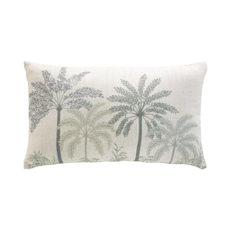 Coussin Palmea Vert 30x50cm - Imprimé Palmiers Naturel et Vert Coussin Palmea Vert 30x50cm - Imprimé Palmiers Naturel et Vert