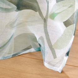 Voile Éléonore 140x240cm Sable Imprimé Tropical Vert