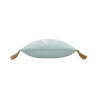 Coussin Hera 40x40cm - Menthe Imprimé Végétal et Pompons Coussin Hera 40x40cm - Menthe Imprimé Végétal et Pompons