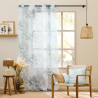Voile Hera 140x240cm Sable - Imprimé Tropical Gris et Pétrole Voile Hera 140x240cm Sable - Imprimé Tropical Gris et Pétrole