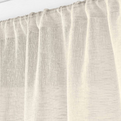 Paire de Voilages Droits Carlin Lin 2x70x200cm - Voile Tissé Naturel