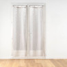 Paire de Voilages Œillets Bois Minalisa Lin 2x70x200cm - Voile Tissé Naturel