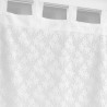 Paire de Voilages Droits Maille Fanny 2x60x160cm - Blanc Motif Fleur Paire de Voilages Droits Maille Fanny 2x60x160cm - Blanc Motif Fleur