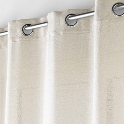 Rideau Loulaine Lin 140x240cm - Beige Effet Lainage
