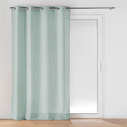 VOILE CLORIS BLEU 140x240CM EFFET LIN TI
