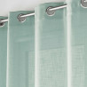 Voile Cloris Bleu 140x240cm - Effet Lin Tissé Voile Cloris Bleu 140x240cm - Effet Lin Tissé