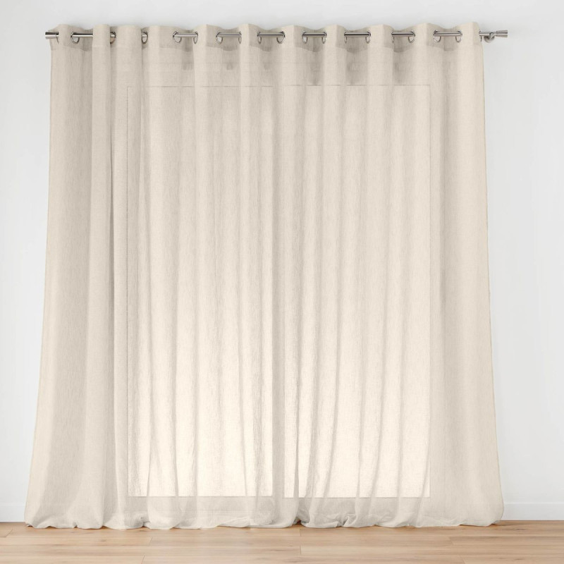 Voile Carlin Lin 400x240cm - Beige Voile Tissé Lumineux Voile Carlin Lin 400x240cm - Beige Voile Tissé Lumineux
