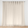 Voile Carlin Lin 400x240cm - Beige Voile Tissé Lumineux