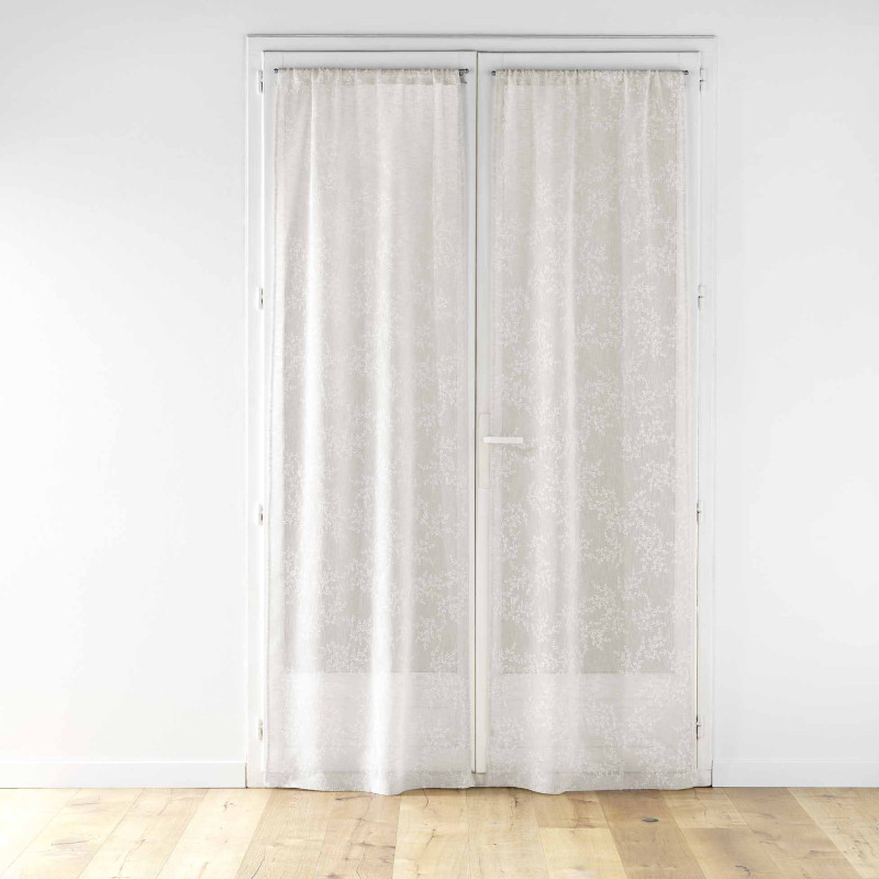 Paire de Voilages Droits Karla Taupe 2x70x200cm Paire de Voilages Droits Karla Taupe 2x70x200cm