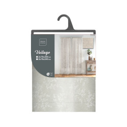 Paire de Voilages Droits Karla Taupe 2x70x200cm