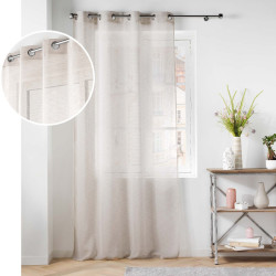 Voile Carlin Lin 140x240cm - Beige Clair Voile Tissé