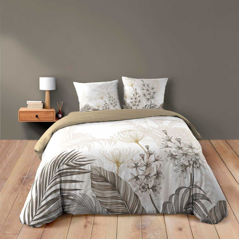 Parure de Lit Bastille 240x220cm - Coton Imprimé 42 fils Parure de Lit Bastille 240x220cm - Coton Imprimé 42 fils