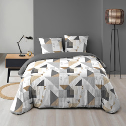 PARURE TRIGONE 240x220CM MICROFIBRE