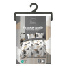 Parure de Lit Trigone 240x220cm Microfibre - Imprimé Géométrique Gris Allover Parure de Lit Trigone 240x220cm Microfibre - Imprimé Géométrique Gris Allover