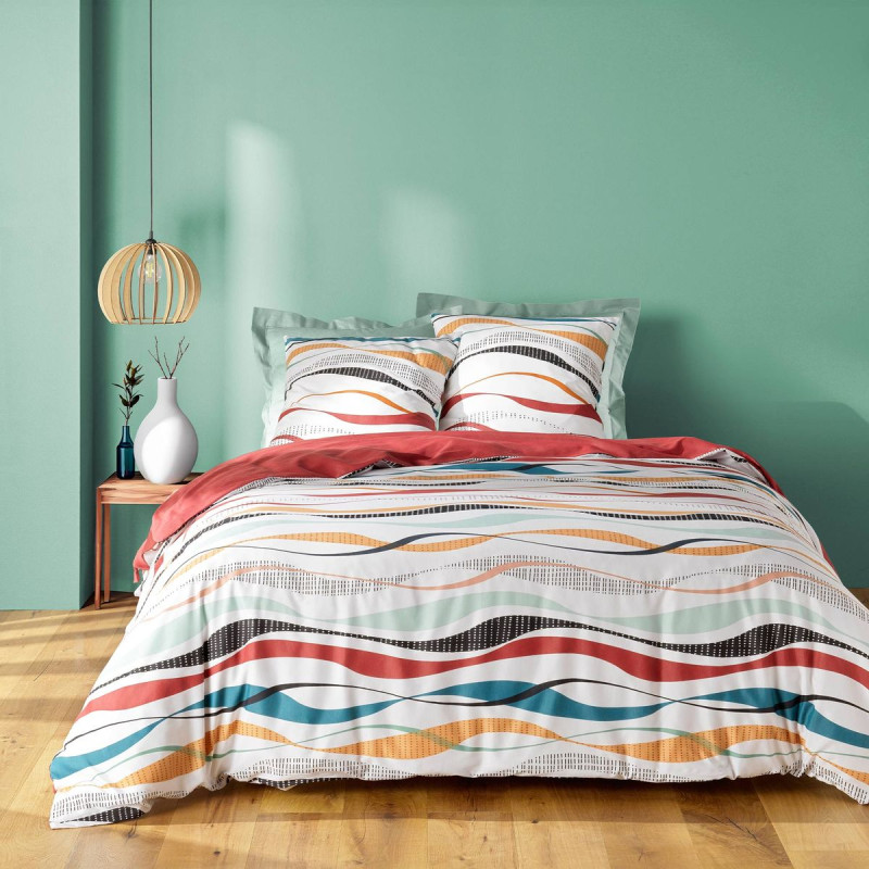PARURE VAGUELINE ROUGE 240x220CM 52 FIL