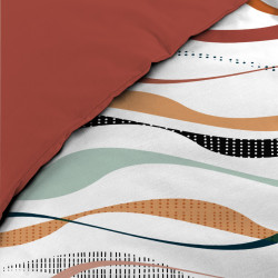 PARURE VAGUELINE ROUGE 240x220CM 52 FIL