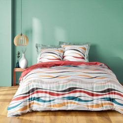 PARURE VAGUELINE ROUGE 240x220CM 52 FIL