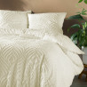 Parure de Lit Heltie Ivoire 240x220cm Microfibre Unie Tuftée