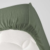 DRAP HOUSSE ANGELIA KAKI 140x190CM GAZE