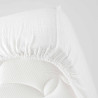 DRAP HOUSSE ANGELIA BLANC 160x200CM GAZE