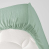 DRAP HOUSSE ANGELIA SAUGE 140x190CM GAZE