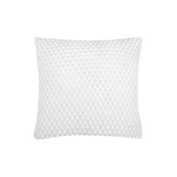Coussin Adrien Blanc 40x40cm - 100% Polyester Décoratif