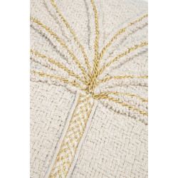 Coussin Casablanca écru 40x40cm coton avec pompons