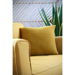 COUSSIN ADRIEN MOUTARDE 40X40CM 100% PE