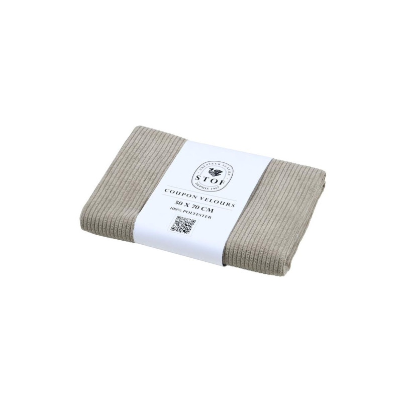 COUPON ANTONIN NATUREL 50X70CM VELOURS C