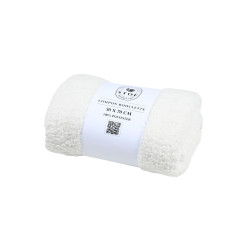 Coupon Paddington Blanc 50x70cm Bouclette - 100% Polyester Doux
