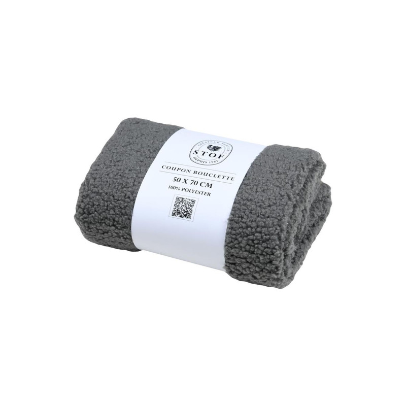 Coupon Paddington Gris 50x70cm Bouclette - 100% Polyester Coupon Paddington Gris 50x70cm Bouclette - 100% Polyester