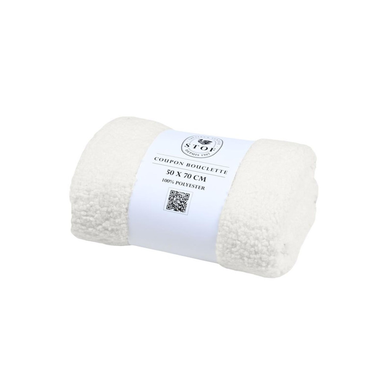 Coupon Paddington Écru 50x70cm Bouclette - 100% Polyester Coupon Paddington Écru 50x70cm Bouclette - 100% Polyester