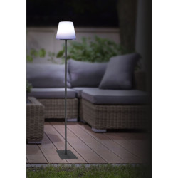 Lampadaire Outdoor Solaire LED 120cm Blanc - 7 Couleurs + Mode Changeant