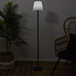 Lampadaire Outdoor Solaire LED 120cm Blanc - 7 Couleurs + Mode Changeant