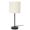 Lampe Métal Abat-Jour Bouclette Naturel & Noir 38cm Lampe Métal Abat-Jour Bouclette Naturel & Noir 38cm