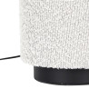 Lampe de Table Cylindrique Abat-Jour Bouclette Naturel & Noir 20cm Lampe de Table Cylindrique Abat-Jour Bouclette Naturel & Noir 20cm