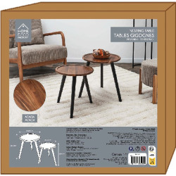 TABLE GIGOGNE ROND ACACIA X2