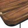 Bout de Canapé Acacia - Table Basse d'Angle Bois Naturel & Métal Noir 55cm Bout de Canapé Acacia - Table Basse d'Angle Bois Naturel & Métal Noir 55cm