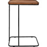 Bout de Canapé Acacia - Table Basse d'Angle Bois Naturel & Métal Noir 55cm Bout de Canapé Acacia - Table Basse d'Angle Bois Naturel & Métal Noir 55cm