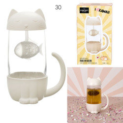 MUG INFUSEUR POISSON CHAT 30CL KAWAII