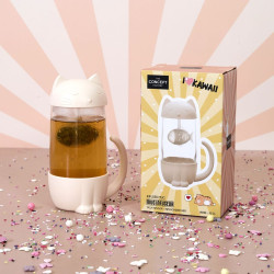 MUG INFUSEUR POISSON CHAT 30CL KAWAII