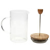 CAFETIERE A PISTON VERRE ACACIA 85CL